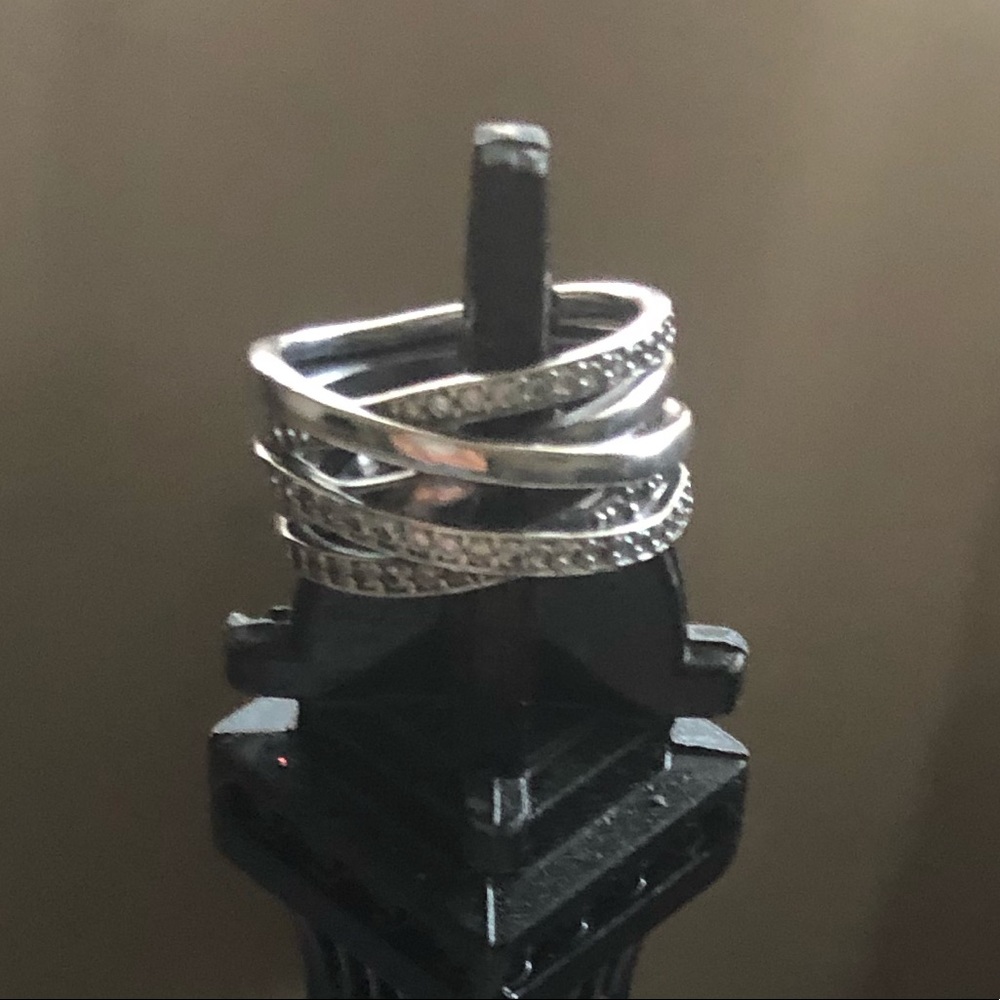 Pandora Sparking & Polished Lines ring